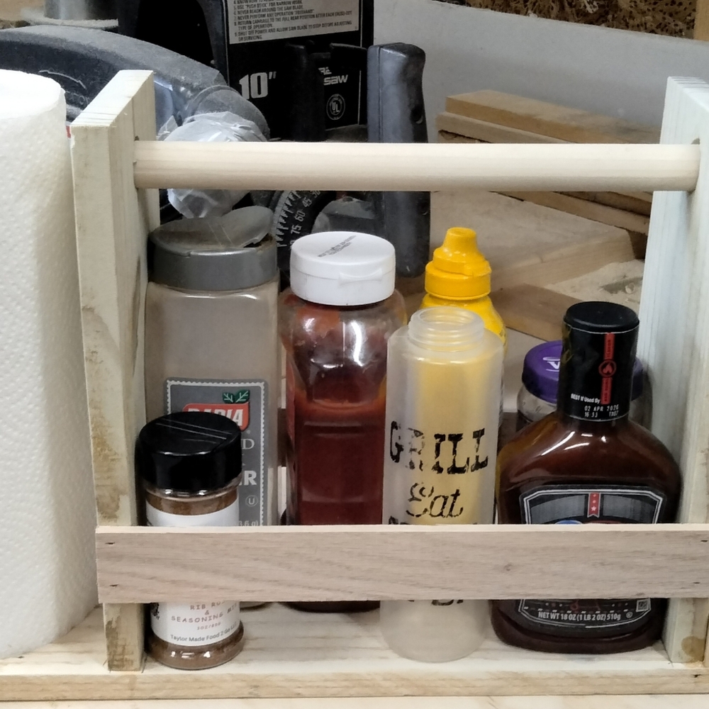 Wooden Condiment Caddy